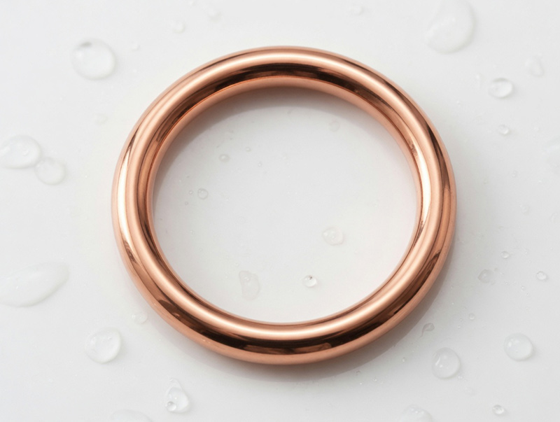 4mm round solid copper cock ring jewellery