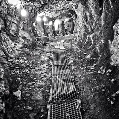 Underground silver mine representing global silver reserves