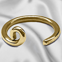 Non-piercing gold plated lip rings.