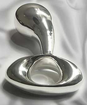 Heavy silver anal plug body jewellery for men and women