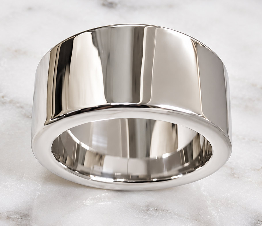 Modern extra heavy solid band cock ring for men