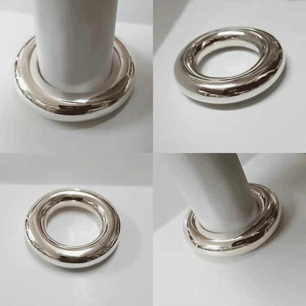 Extra heavy 10mm round cock ring handcrafted in solid silver