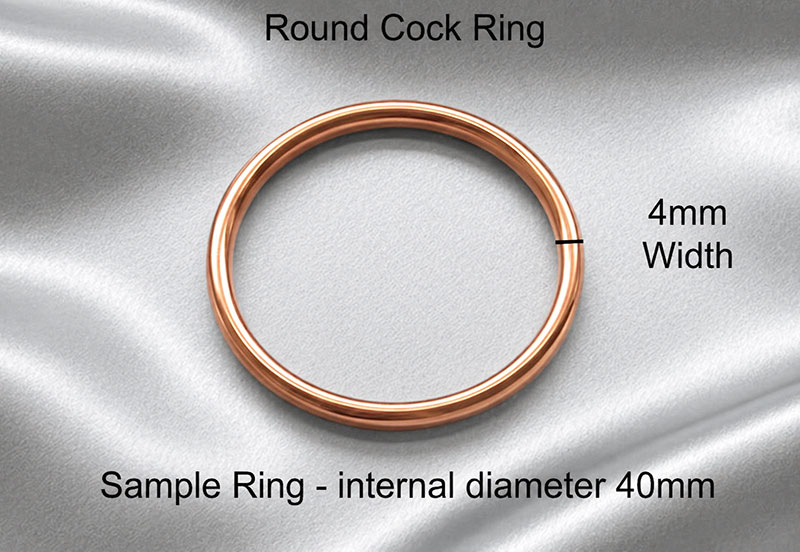 Measurements for custom round copper cock rings