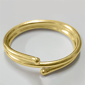 Solid Adjustable Cock Ring in 24ct gold plating