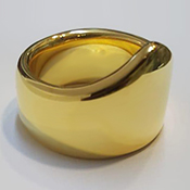 V Glans Cock Ring in 24ct gold plating