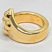 Sculptured Sphere Ring in 24ct gold plating