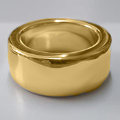Heavy Gold Band Cock Ring in 24ct gold plating