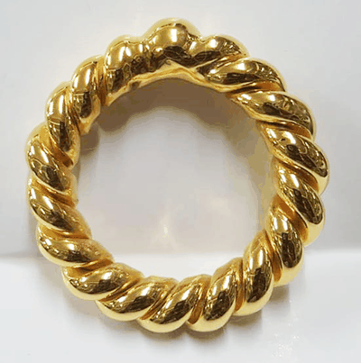 Gold plated Love Bump cock rings in three gauges