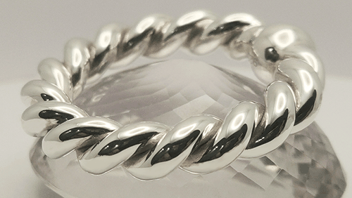 Solid silver Love Bump cock rings custom made in different sizes