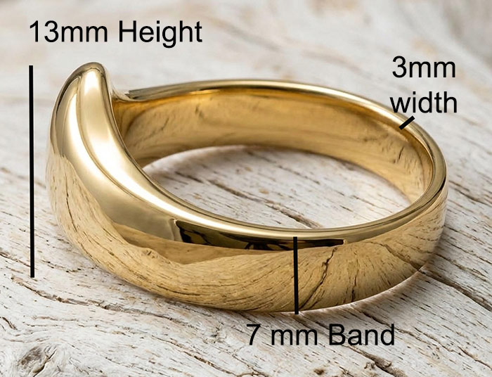 meaurments for heavy glans bump cock ring