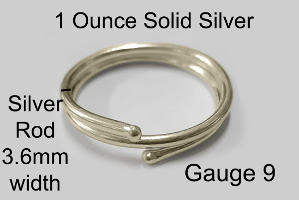 Solid silver adjustable penis ring jewellery