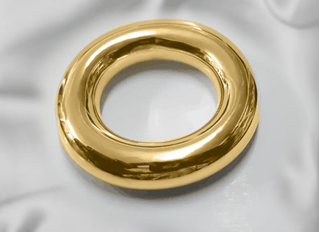 Extra heavy round gold penis ring jewellery for men