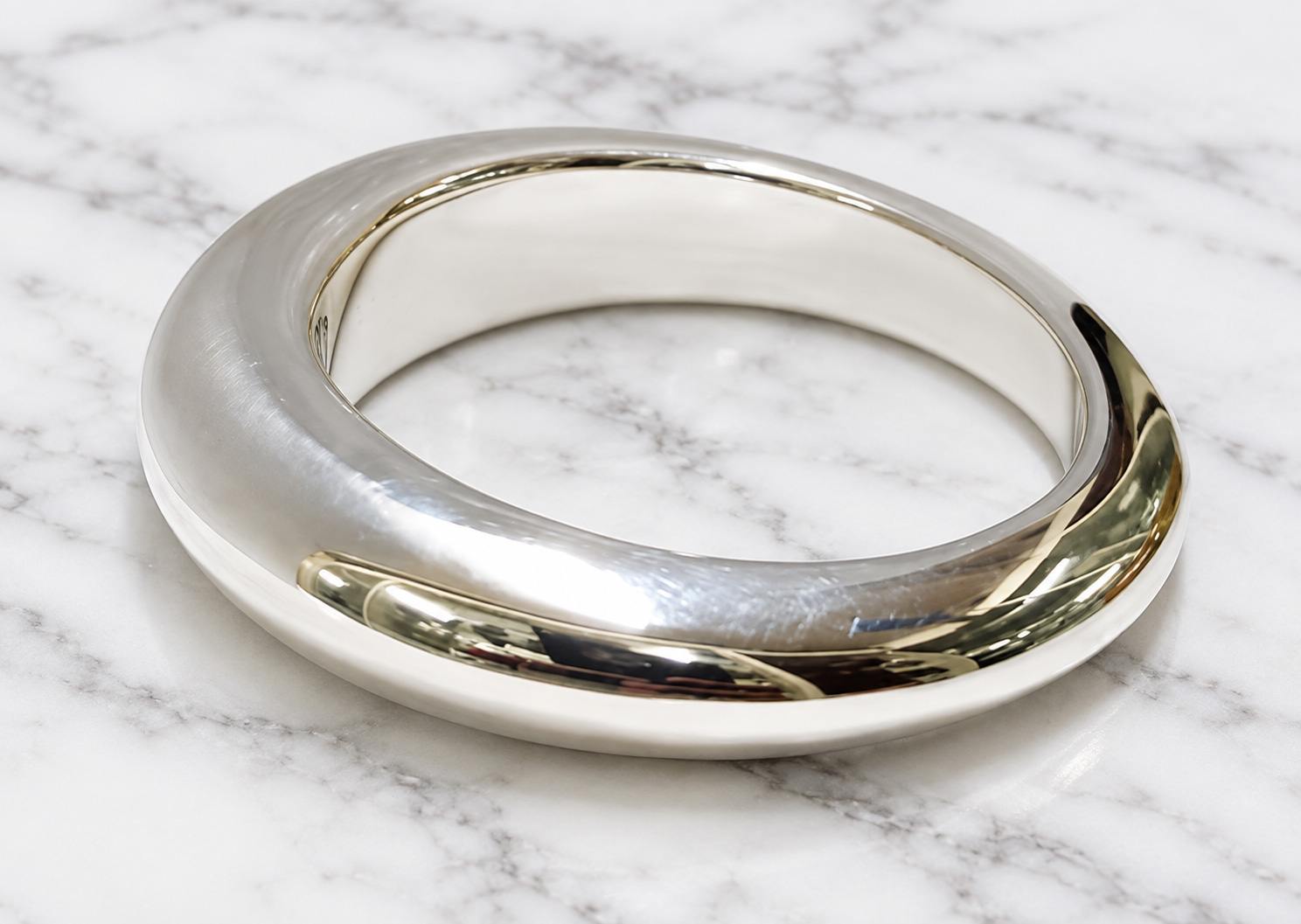 Extra heavy solid silver scrotum and cock ring