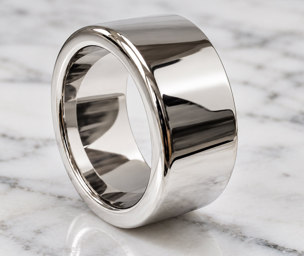silver cock ring in a heavy band design