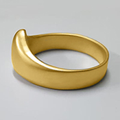 Small gold plated bump ring handmade by Hidden Delites