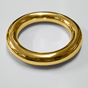 Round Cock Ring in 24ct gold plating