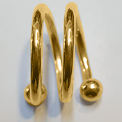 2 Ball Double Wrap in 24ct gold plating
