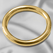 Round Cock Ring in 24ct gold plating