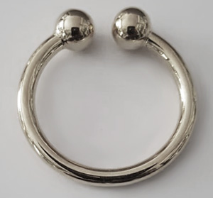 glans penis ring in silver