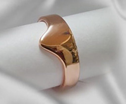 rose gold v glans ring