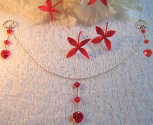love heart nipple chain jewelry.