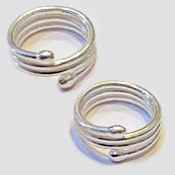 triple solid nipple rings