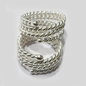 breast adornments in silver