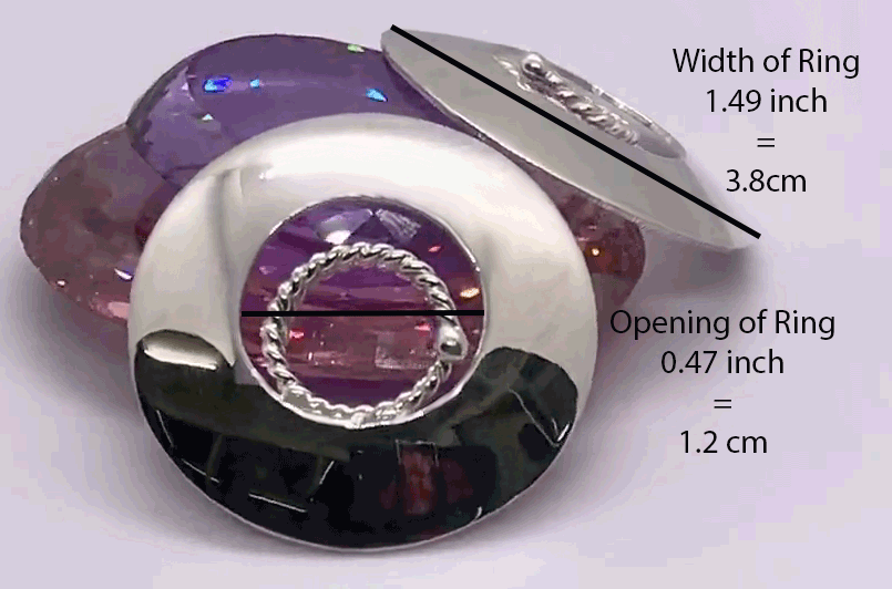 Measurements for large circle non-piercing silver nipple shields
