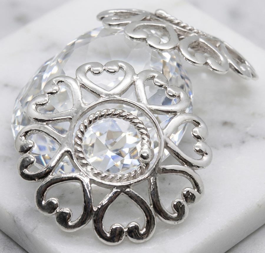 Eight love heart silver nipple shields with adjustable non-piercing centre rings